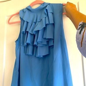 Ruffle Baby Blue top